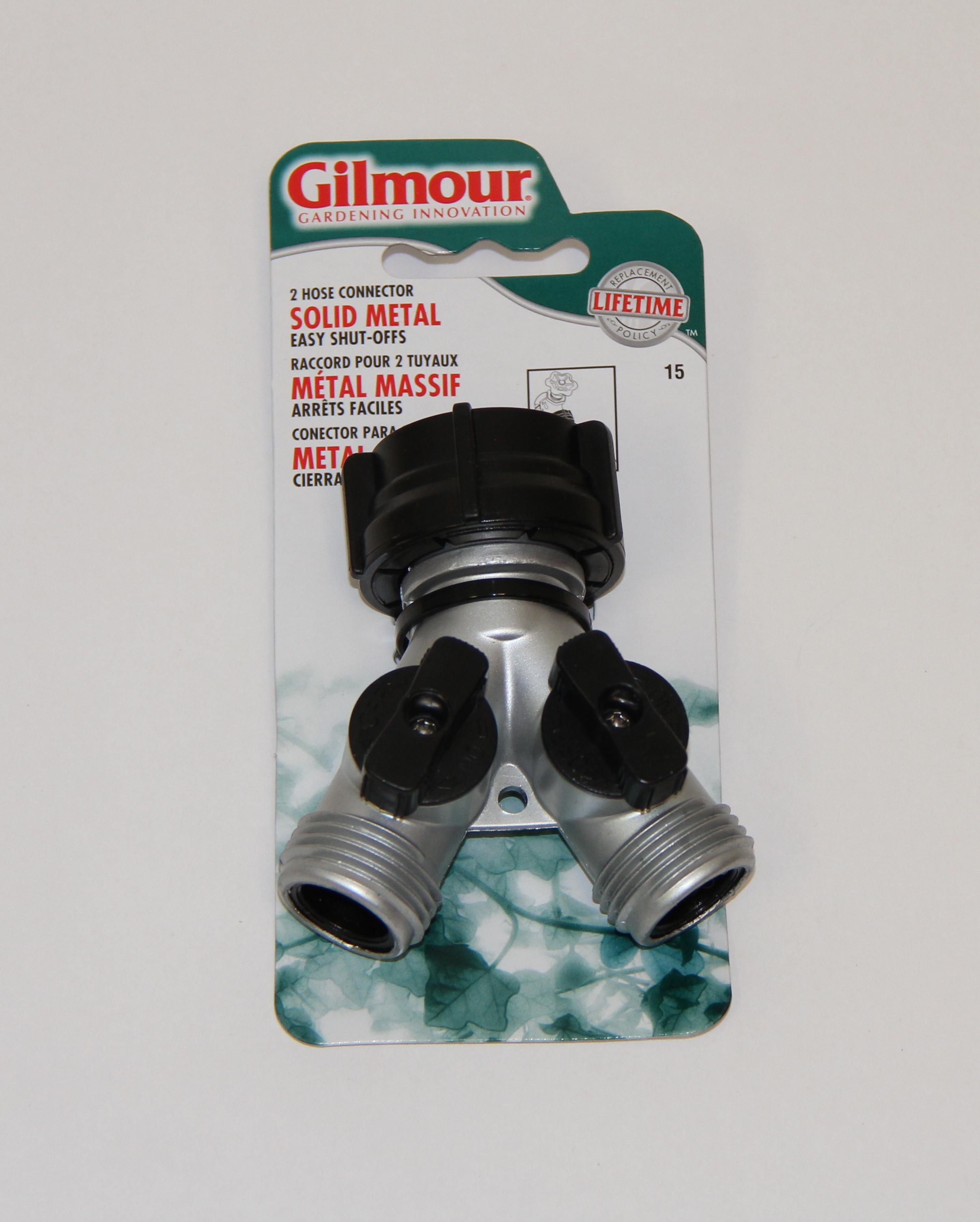 Gilmour Metal Y Connector with Shut Off Valves Irrigation Supplies